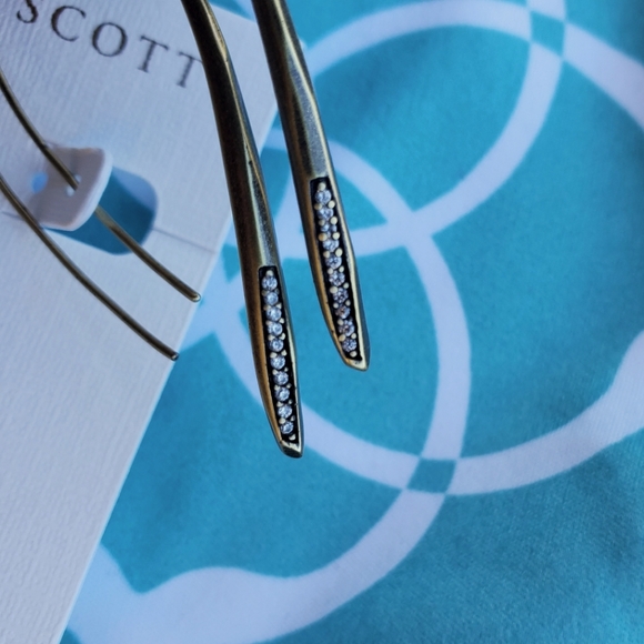 Kendra Scott Julian Threader Earrings in Antique Brass - Picture 11 of 11